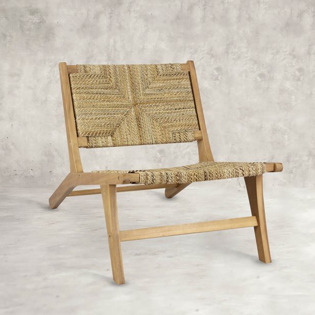 Audrie Natural Teak Wood Armchair