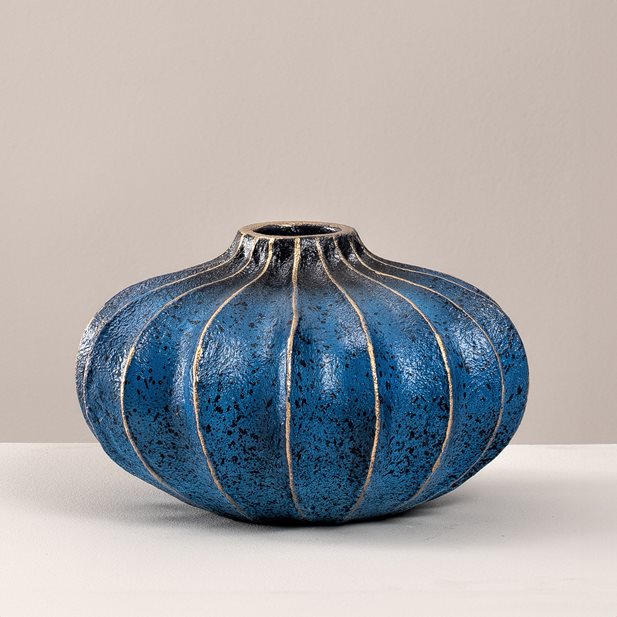 Aqua Decorative Clay Vase