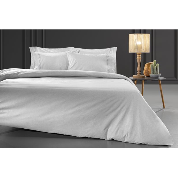Guy Laroche  Color Plus Smoke Fitted Semi Double Sized Bed Sheet 140 x 200 + 32