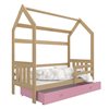 Margie Pink Single Bed with Topper and Drawer 164 x 84 x 180