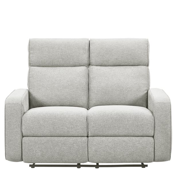 Mylan Latte White 2 Seater Sofa with Recliner