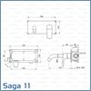 Saga 11 Wall Concealed Basin Mixer