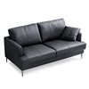 Elise Leather Black 2 Seater Sofa