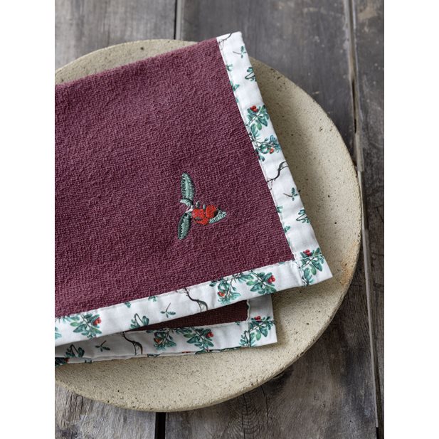 Nima Cranberry Love Kitchen Towel 40 x 40