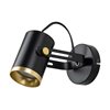 Norris Black And Antique Brass Gold Wall Light