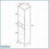 Haldor Blaco Brillo Bathroom Floor Standing Colum Unit 35 x 31 x 182