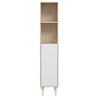 Atenas Roble/White Brillo Bathroom Floor Standing Column Unit 30 x 25 x 150