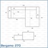 Bergamo 270 Cement Grey Right Corner Sofa 270 x 170 x 69