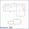 Γωνιακός Καναπές Bergamo 300 Cement Grey Δεξιά Γωνία 300 x 170 x 69