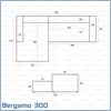 Γωνιακός Καναπές Bergamo 300 Cement Grey Αριστερή Γωνία 300 x 170 x 69