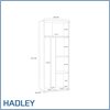Ντουλάπα Hadley Sonoma Oak 68,9 x 34,8 x 179,1