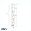 Γωνιακή Ντουλάπα Litzy Sonoma Oak 100,9 x 94,2 x 212,9