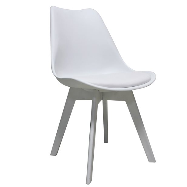 Καρέκλα Lea Plus Λευκή 54 x 48 x 83