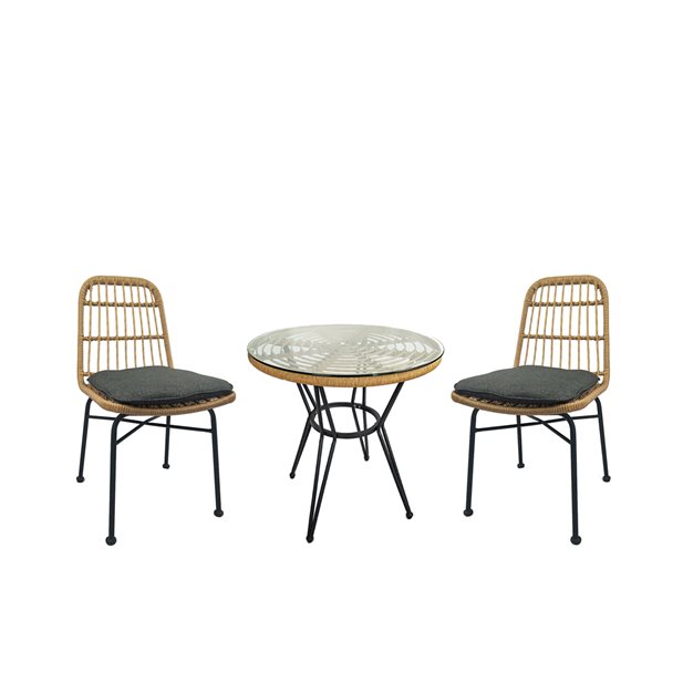 Outdoor Dining Set with Tilburg Table and 2 Kessel Chair