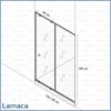 Larnaca 132 Sliding Shower Door 132-136 x 185