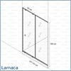 Πόρτα Καμπίνας Larnaca 127 Επάλληλη 127 - 131 x 185