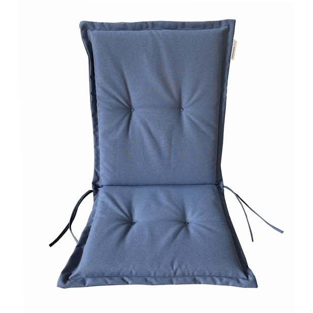 Morris Blue Denim Seat Back Chair Cushion