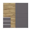 Ντουλάπα Sandor Oak + Grey 200,1 x 61,2 x 200,5