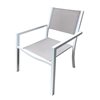 Tirso White + Grey Outdoor Stacking Chair