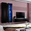 Fantina Glass Black TV Wall Unit